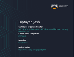AWS Machine learning Foundation